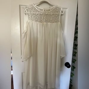 Flowy white dress, size 1X